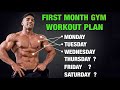 First Month Gym Workout Plan For Muscle Building Fat Loss Complete Beginners Guide