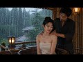 ASMR Japanese Rain Massage Therapy In Bamboo Porch Relaxing Rain Sound