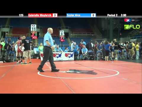 Junior WM 125 - Gabrielle Weyhrich (Nebraska) vs. Taylor Alva (Texas)