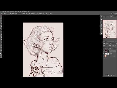 Pencil art to Photoshop digital painting tutorial
