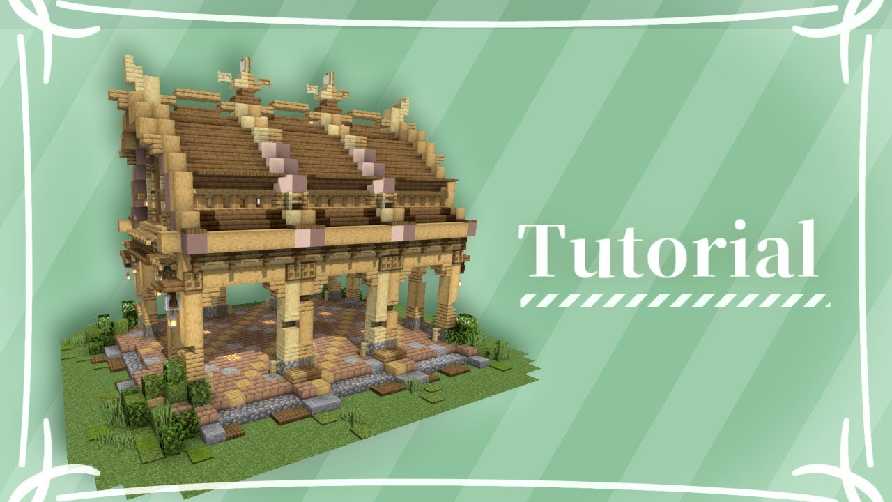 Minecraft: Pavilion Build Tutorial ≫ Cute Wooden Design