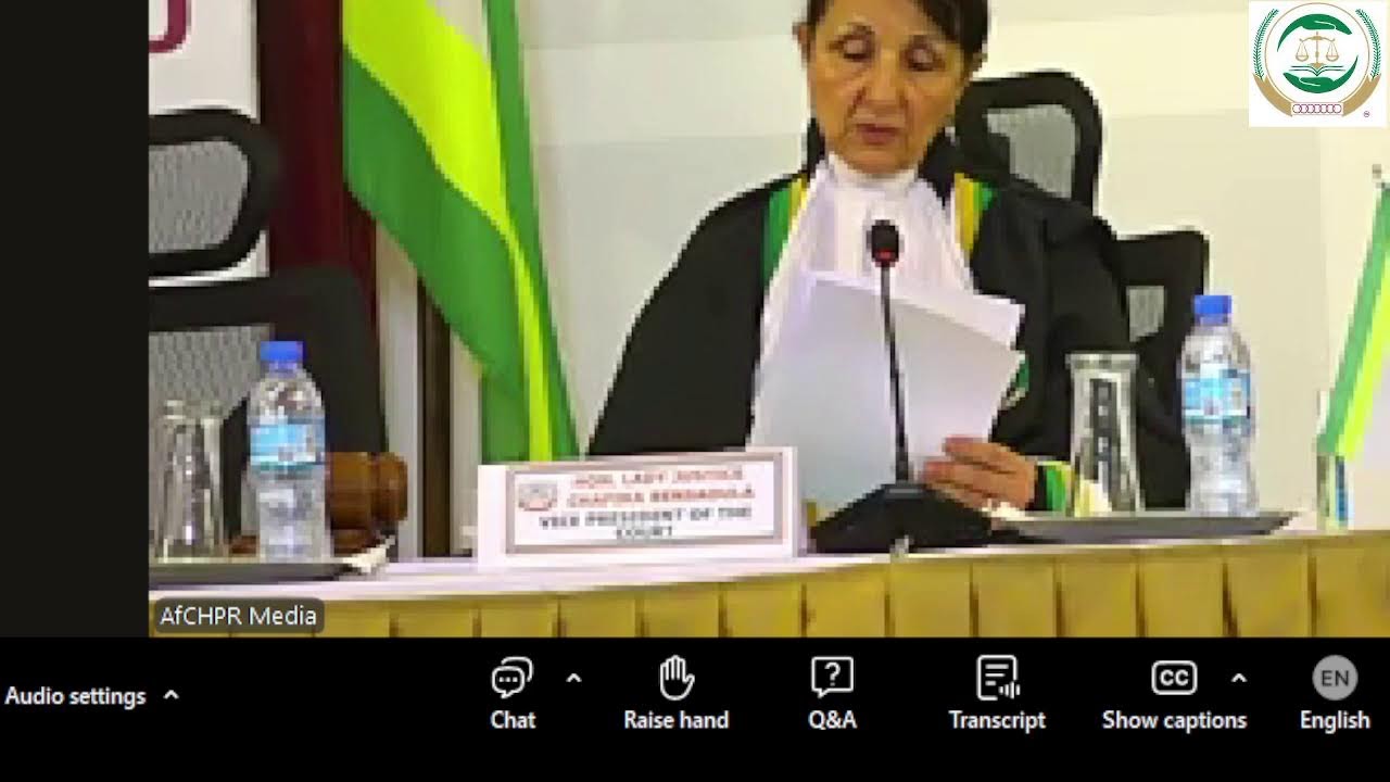 Delivery Of Judgements  of the African Court - 04.12.2025