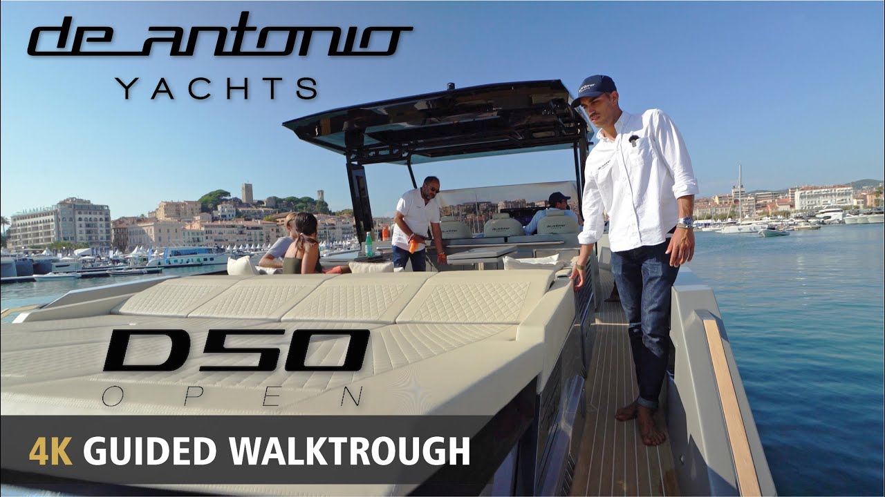 De Antonio D50 Open - Guided Walktrough 4k | Cannes Yachting Festival