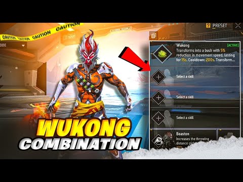 WUKONG ( BEST ) COMBINATION AFTER UPDATE || FREE FIRE BEST COMBINATION #viral 