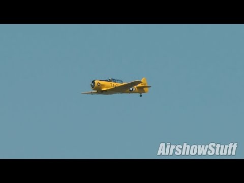 Texan Takeover! T-6 Texans High Speed Flybys - Thunder Over Michigan 2014