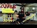 スクワット☆200kgでセット組む☆ドラコン選手のトレーニング☆BIGをほぼ毎日頑張る男☆