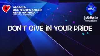 ESC Albania 2014 | Hersi Matmuja - One Night's Anger Karaoke lyrics on screen
