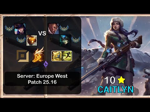 Caitlyn ADC + Bard vs Lucian + Nami - EUW Challenger - Patch 25.16