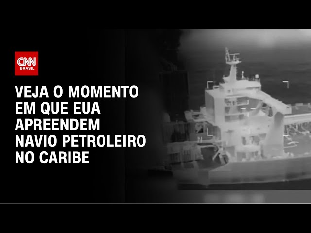 Vídeo mostra militares dos EUA apreendendo petroleiro no Caribe | CNN BRASIL