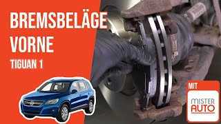 Youtube thumbnail of video "Wie Tiguan 1 Bremsbeläge vorne wechseln 🚗"
