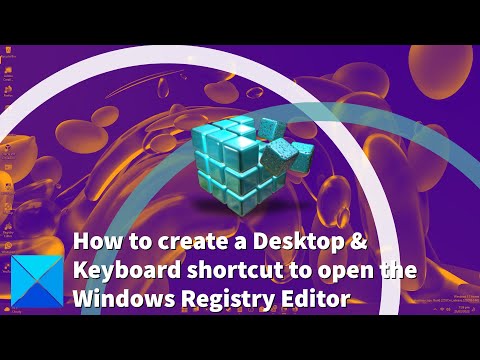 How to create a Desktop & Keyboard shortcut to open the Windows Registry Editor
