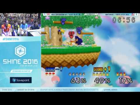 Shine 2016 - SuperBoomFan/Tacos vs Fireblaster/Nintendude SSB64 Doubles GF