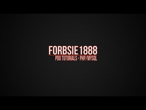PDO Tutorial [1080p] (Part 1 of 5) - Setting up a database