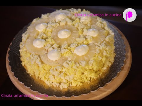 TORTA MIMOSA CON ANANAS #ricettesemplici #ricettetradizionali #dolcifattincasa #fattodacinzia