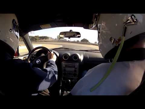 Driving at Laguna Seca in Miata with Hooked-On-Driving