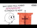 Why Does Paul Forbid Women to Preach to Men? (1 Timothy 2:12)
