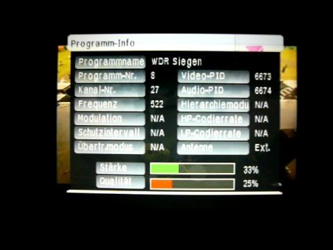 TV-DX 13.10.'08 tropo - UHF-27: WDR-Siegen in Geeste - 150km