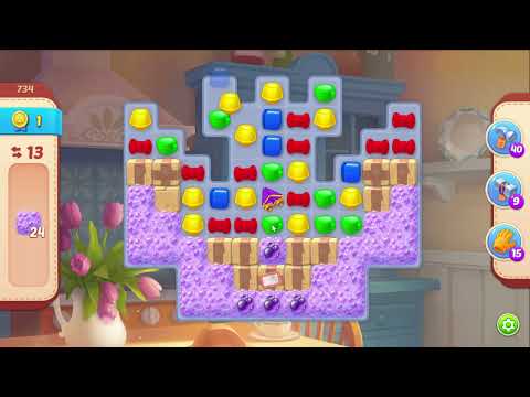 Homescapes 734 Level - 15 moves - NO BooSTERS