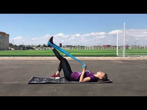 Лента-эспандер для фитнеса и реабилитации PowerPlay 4112 0.4мм MediBand Light Синяя (6.8 кг) - фото 1 - id-p2477401381