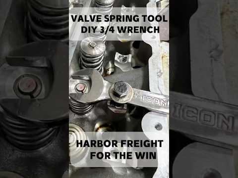 DIY Harbor Freight LT valve spring removal tool for LS and LT. 3/4 wrench with 5/16 hole
