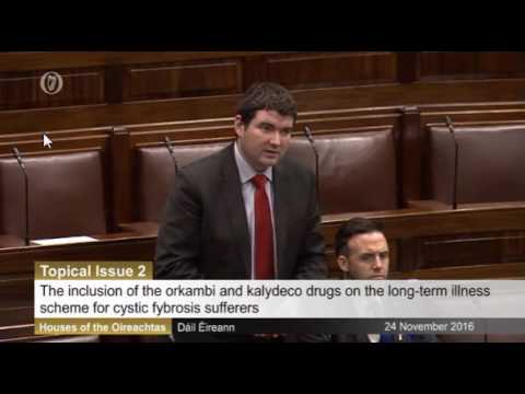 Tom Neville TD sharing Brendan Griffin TD view on Orkambi and Kalydeco