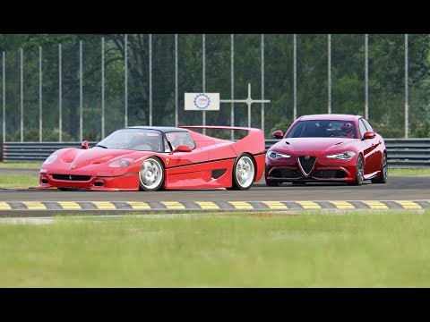 Alfa Romeo Giulia Quadrifoglio vs Ferrari F50 -  Monza