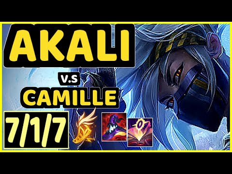 FINN (AKALI) vs CAMILLE - 7/1/7 KDA TOP GAMEPLAY - EUW Ranked GRANDMASTER