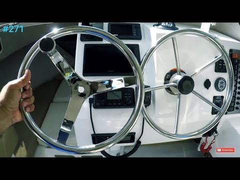 Upgrade to a New Steering Wheel Crooked PilotHouse Amarine made stainless steel wheel