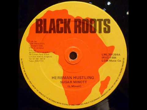 SUGAR MINOTT - Herbman hustling / Version  (Black Roots)  12