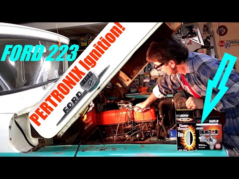 1959 Ford F100 223 Pertronix IGNITOR+Flame Thrower COIL Installed Episode 11