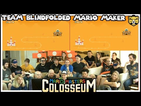 Mario Masters Colosseum Team Blindfolded Super Mario Maker Races For Charity!