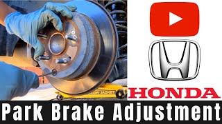 Honda Parking Brake Adjustment