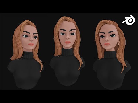 Stylized Girl Sculpting in Blender 2.8 | Timelapse + random thoughts | Inspired by Angel Ganev