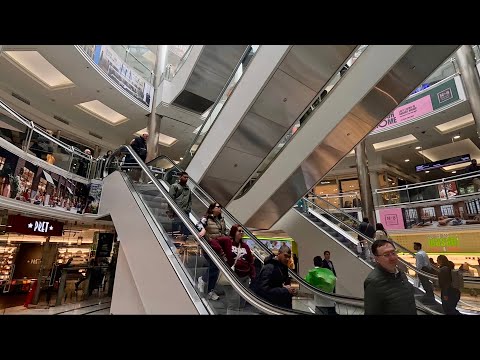 CANARY WHARF SHOPPING MALL “Canada Place” London  Walking Tour, 4K