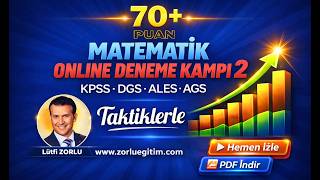 70+ PUAN MATEMATİK ONLİNE DENEME KAMPI - 2