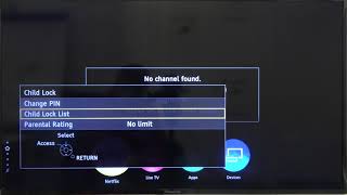 How to Change PIN Code on PANASONIC TV TX-40FS500 40-inch Smart TV - Set Child Lock on Panasonic