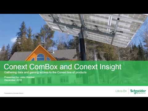 [Webinar replay] Advanced monitoring with the Conext™ ComBox and Conext™ Insight