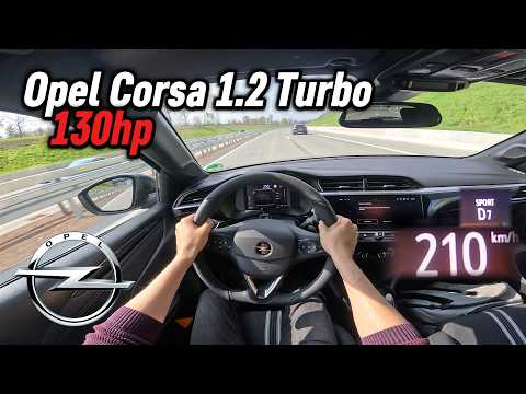2024 Opel Corsa 1.2 DI Turbo (130 hp) | POV Autobahn Test Drive in Germany