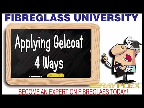 Applying  Gelcoat 4 different methods.    Types-Brushing, Spraying, Spray& Buff, Ultra Spray