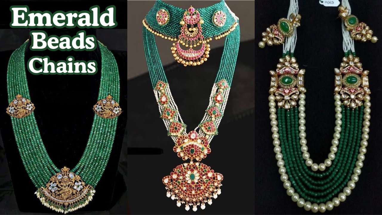 Watch video Beads Necklace Collection|Latest Emerald Beads Jewelry Designs|Indian Beads Jewelry Now Beads Necklace Collection|Latest Emerald Beads Jewelry Designs|Indian Beads Jewelry
