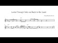 Lester Young's Solo On Back To The Land