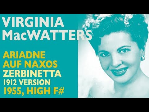 Glass Shatterers! Virginia MacWatters - Strauss: ARIADNE, Zerbinetta's aria 1912 version, High F#