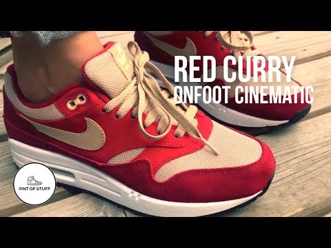 Nike Air Max 1 Red Curry On-Foot Look with SJ