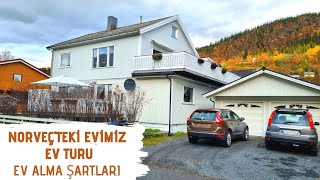 NORVEÇ TEKİ EVİMİZ -EV TURU-EV ALMAK VE SATMAK-EVİMİZİ NE KADARA ALDIK? #norveç 