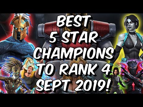 Best 5 Star Champions To Rank 4 September 2019 - Marvel Contest of Champions
