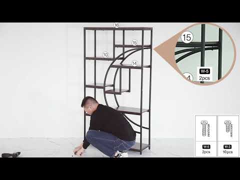 HL008/HL014 - Installation Guide - Tribesigns Freestanding Bookshelf #HomeDecor #industrialstyle