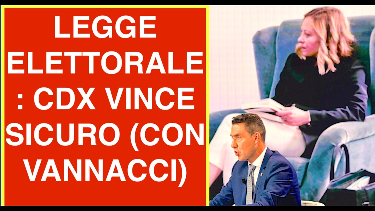 NUOVA LEGGE ELETTORALE: CDX VINCE SICURO MA SOLO CON VANNACCI