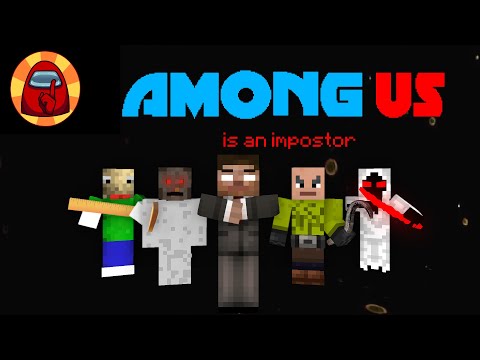 Among Us Challenge ALL VILLAINS (IS  HEROBRINE THE IMPOSTOR?) - Minecraftt Monster School Animation