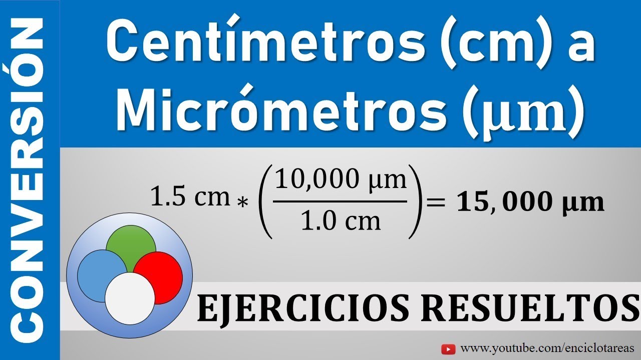 Conversión de Centímetros a Micrómetros (cm a µm) Ejemplos sencillos