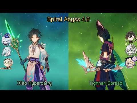 Xiao Hypercarry & Tighnari Spread | Spiral Abyss 4.8 - Floor 12 | Genshin Impact